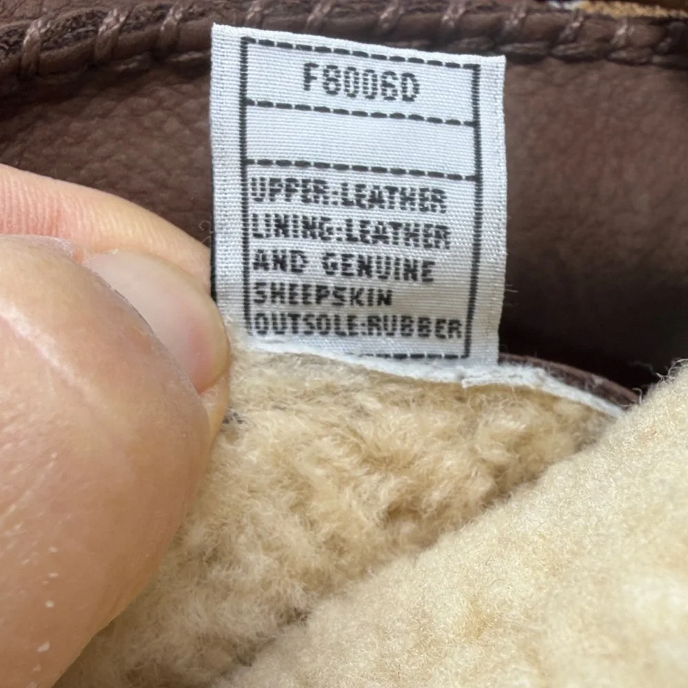 UGG Cantina goober chocolate brown Shearling Lace-Up Tall Boots size 7